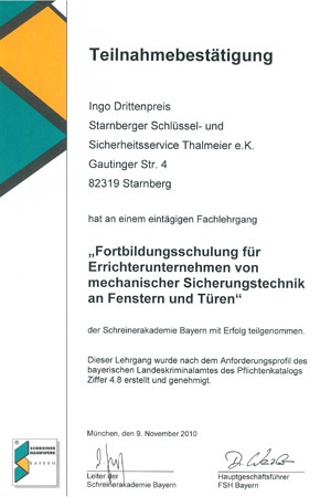 Errichterschulung 2010
